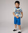 Kurzärmeliges Kinder-T-Shirt aus Baumwolle für Jungen weiss MARSHMALLOW/weiss MULTICO