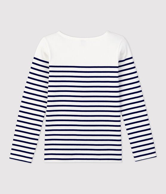 Streifenshirt aus Baumwolle für Damen weiss MARSHMALLOW/blau SMOKING