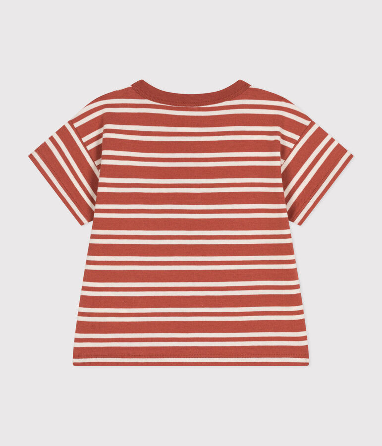 Kurz&auml;rmeliges Baby-T-Shirt aus Jersey braun/naturfarben