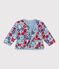 Baby-Jacke aus gesteppter Baumwolle mit Blumenmuster weiss MARSHMALLOW/weiss MULTICO