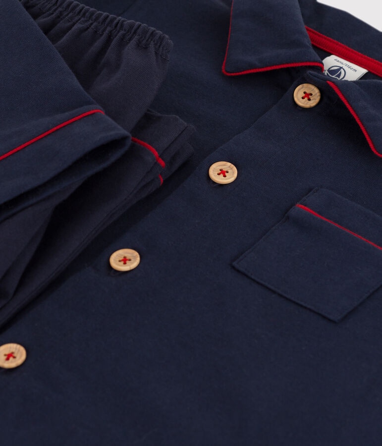 Pyjama aus Jersey f&uuml;r kleine Jungen blau