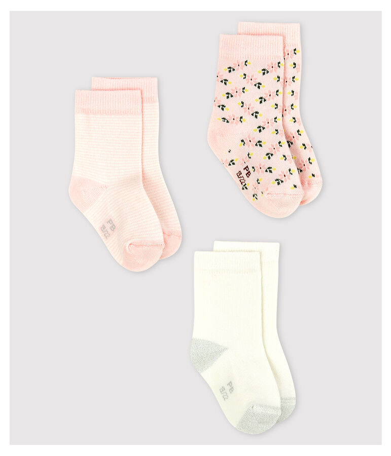 3er-Set Babysocken mit Motiv f&uuml;r M&auml;dchen vielfarbig