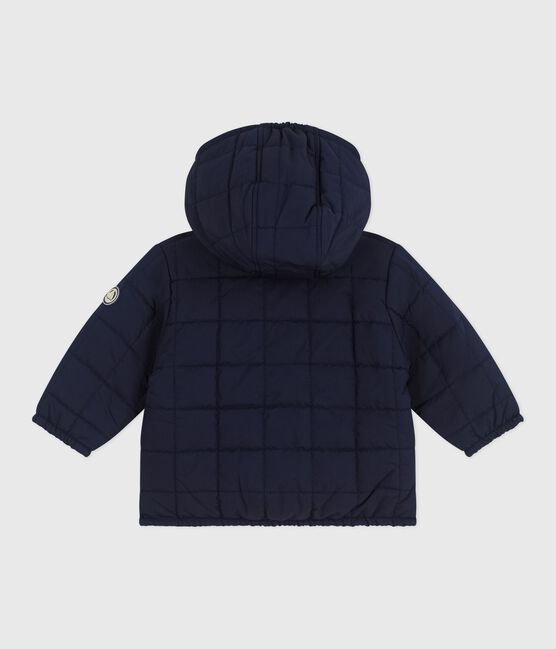 Leichte Baby-Winterjacke einfarbig blau SMOKING