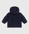 Leichte Baby-Winterjacke einfarbig blau SMOKING