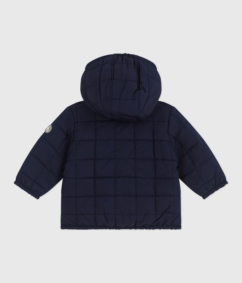 Baby-Winterjacke aus einfarbigem Polyester blau
