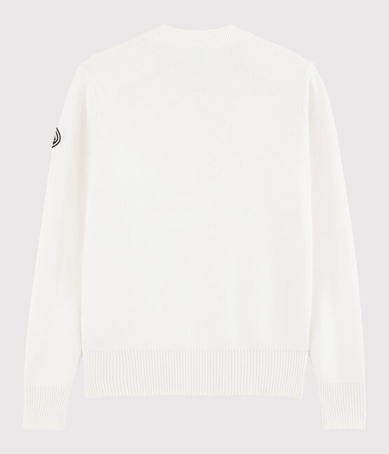 Marinepullover aus Baumwolle für Damen weiss MARSHMALLOW