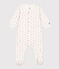 Baby-Bodyjama aus Doppeljersey mit Blumen weiss MARSHMALLOW/weiss MULTICO