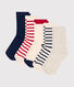5er-Set Kindersocken blau, weiß, rot für Jungen und Mädchen