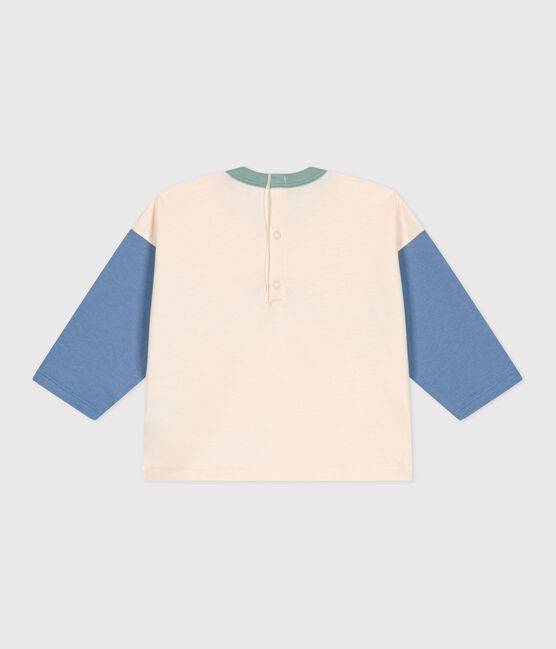 Langärmeliges Baby T-Shirt aus feinem Jersey blau AVALANCHE/ BEACH