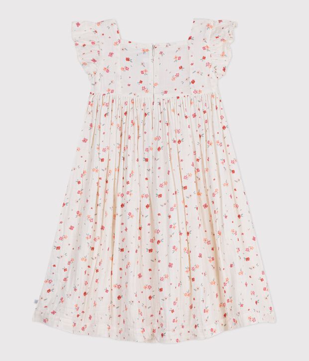 Robe sans manches enfant en coton imprim&eacute; weiss/vielfarbig