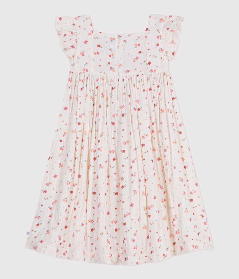 Robe sans manches enfant en coton imprim&eacute; weiss/vielfarbig