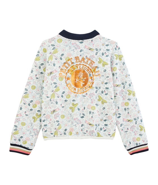 Kinder-Cardigan für Mädchen weiss MARSHMALLOW/weiss MULTICO