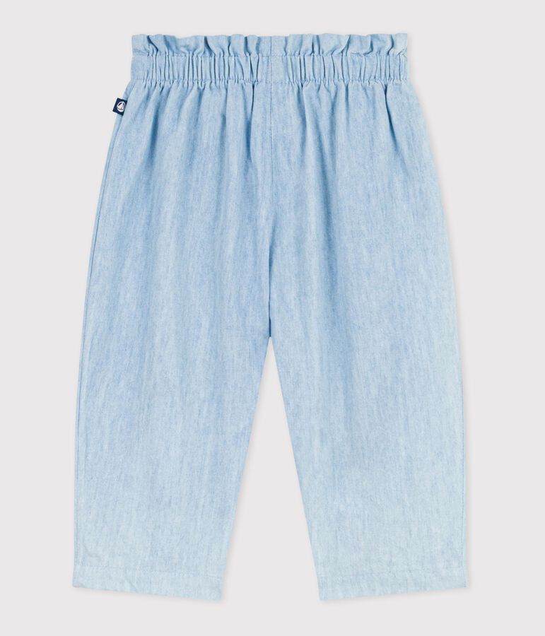 Baby-Hose aus Chambray blau