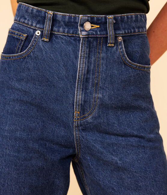 Umweltfreundliche Damenjeans aus Baumwolle blau BLEU DELAVE