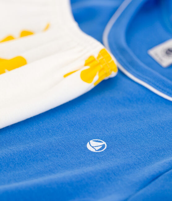 Kinder-Kurzpyjama aus Baumwolle für Jungen blau BRASIER/weiss MULTICO