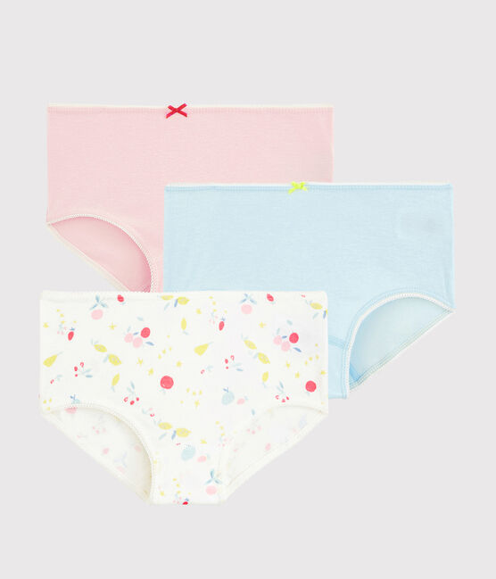 3er-Set Shortys aus Bio-Baumwolle mit Obstmotiv für Mädchen variante 1
