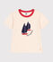 Kurzärmeliges Kinder-T-Shirt aus bedruckter Baumwolle naturfarben AVALANCHE