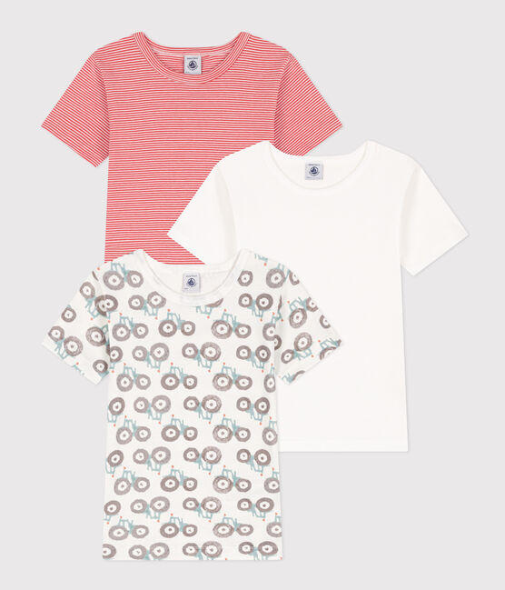3er-Set kurzärmelige T-Shirts aus Baumwolle mit Trecker-Motiv für Jungen variante 1