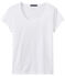 Damen-T-Shirt „COL DANSEUSE“ aus feinem Jersey weiss ECUME