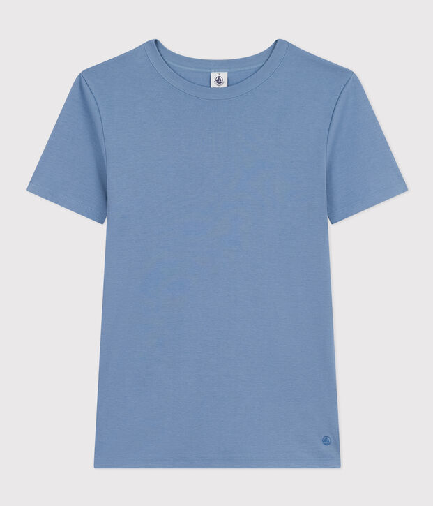 T-Shirt L&rsquo;ICONIQUE aus Baumwolle mit rundem Ausschnitt f&uuml;r Damen blau