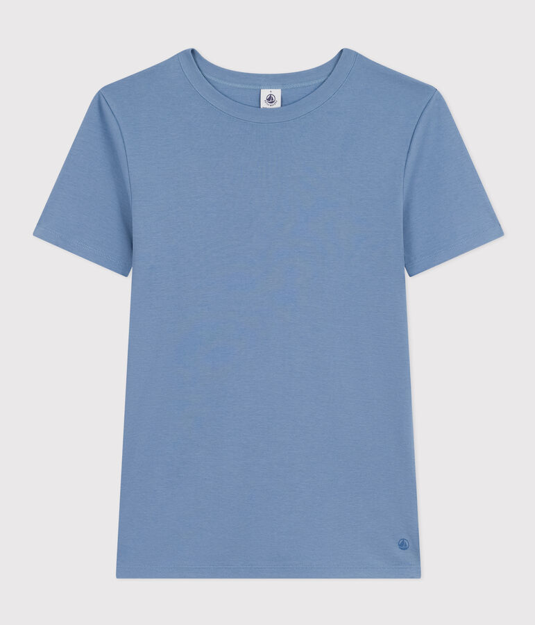 T-Shirt L&rsquo;ICONIQUE aus Baumwolle mit rundem Ausschnitt f&uuml;r Damen blau