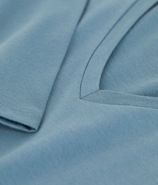 T-Shirt LE DROIT aus Baumwolle mit V-Ausschnitt für Damen blau ROVER