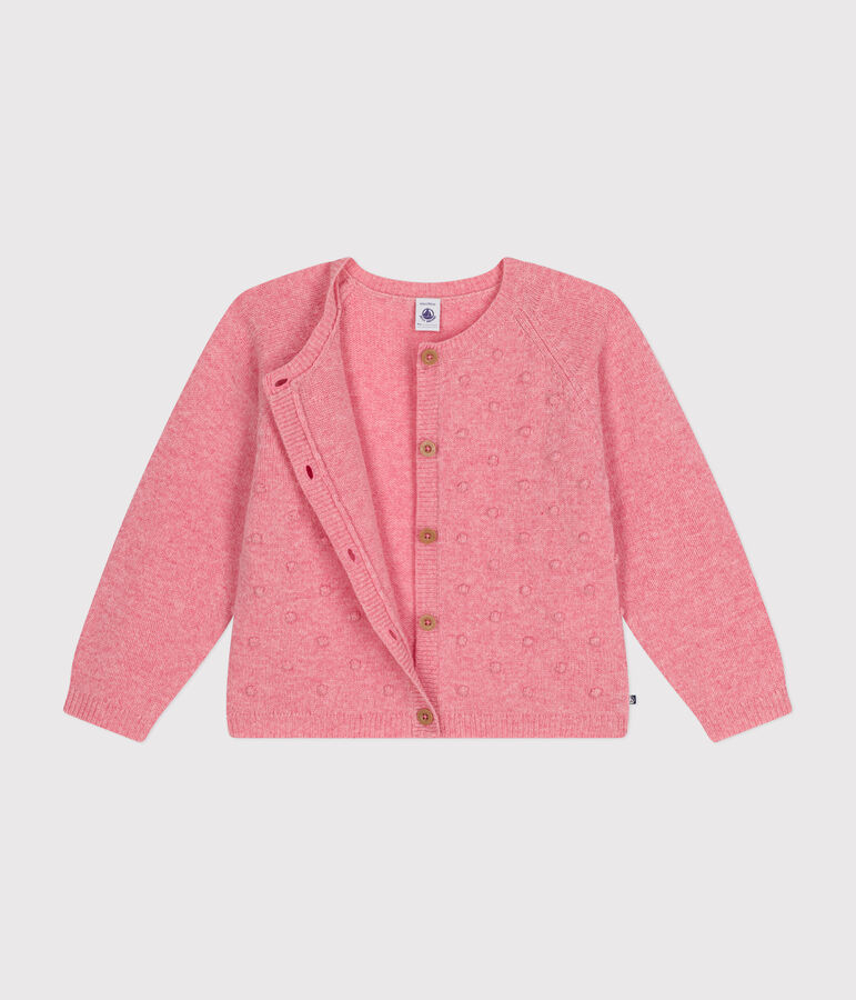 Kinder-Cardigan aus Strick mit Wollanteil f&uuml;r M&auml;dchen rosa