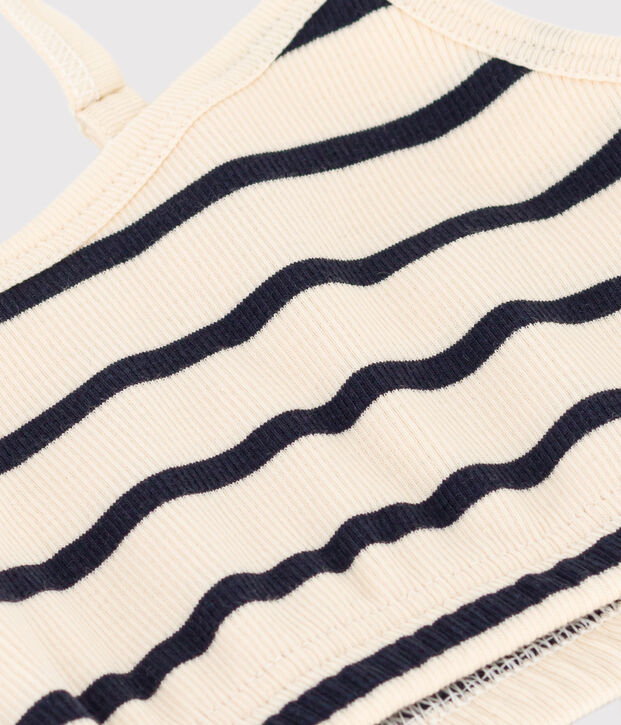 Bustier ohne B&uuml;gel f&uuml;r Damen naturfarben/blau