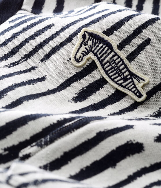 Langer Baby-Overall für Jungen von Jean Jullien weiss MARSHMALLOW/ DASH