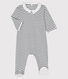 Baby-Strampler aus Bio-Baumwolle mit Marinestreifen