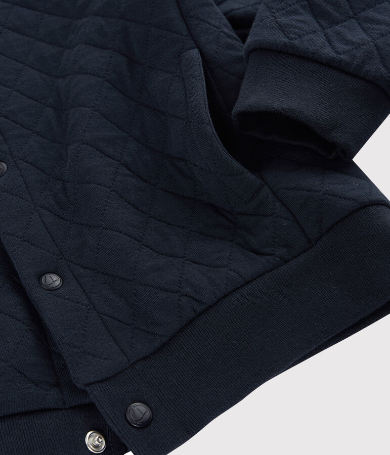 Kinder-Cardigan im Teddy-Stil aus gedoppeltem Jersey f&uuml;r Jungen blau SMOKING