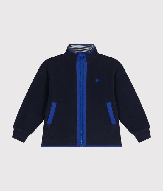 Kinder-Fleecejacke mit Reißverschluss für Jungen blau SMOKING