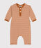Langer Baby-Overall aus Doppeljersey ECUREUIL/ AVALANCHE