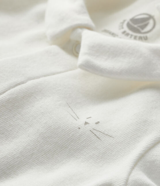 Langärmliger Babybody für Jungen weiss MARSHMALLOW