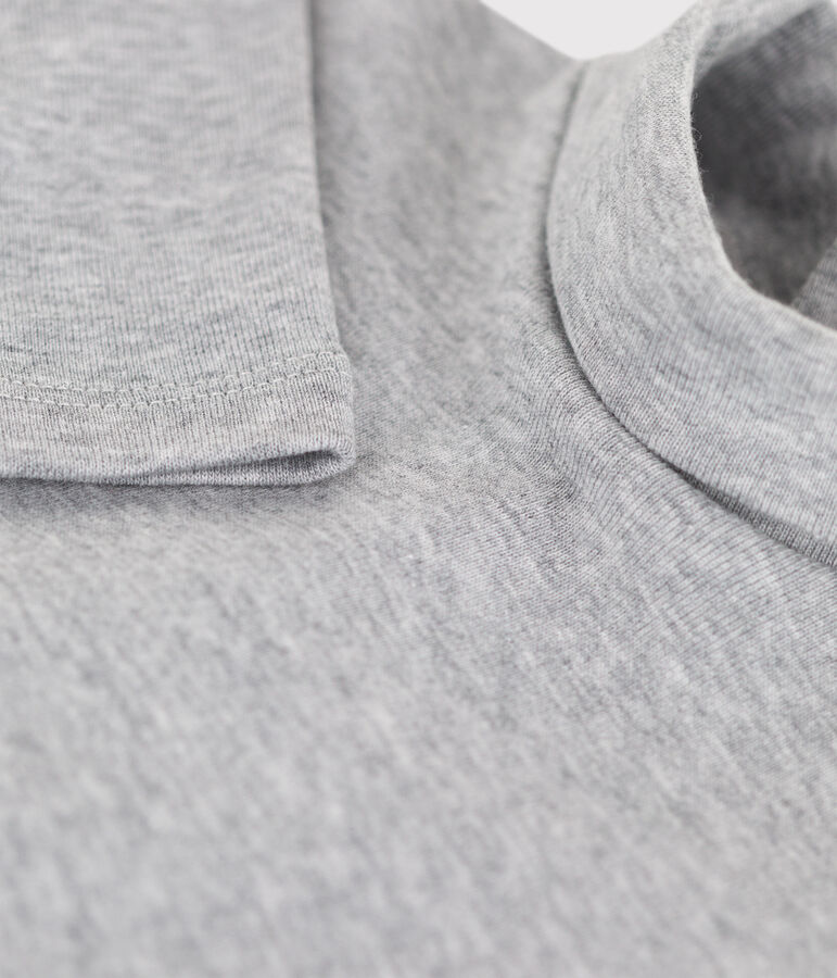 Lang&auml;rmeliger Baby-Body aus Baumwolle mit Rollkragen grau