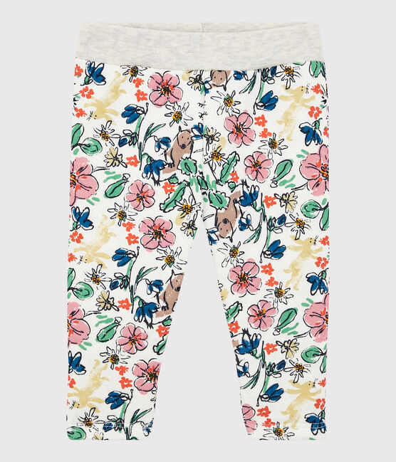 Gesteppte Baby-Hose weiss MARSHMALLOW/weiss MULTICO