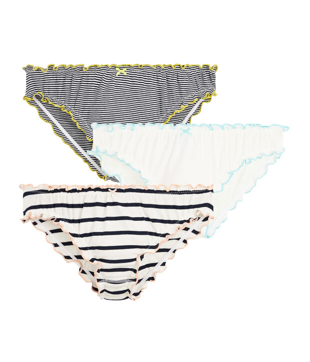 Set mit drei Damenslips vielfarbig