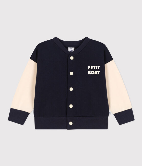 Baby College-Jacke aus Molton. blau SMOKING/ AVALANCHE