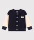 Baby College-Jacke aus Molton.