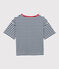 Damen-T-Shirt DAS BOXY aus Baumwolle blau MEDIEVAL/weiss MARSHMALLOW