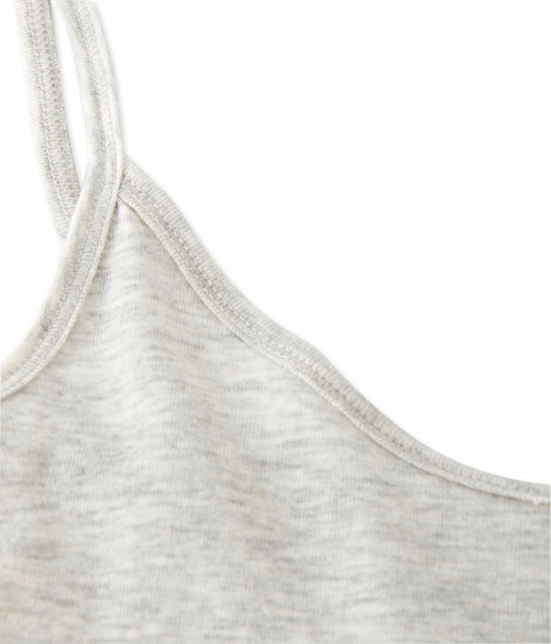 Chemise &agrave; bretelles femme en coton l&eacute;ger grau