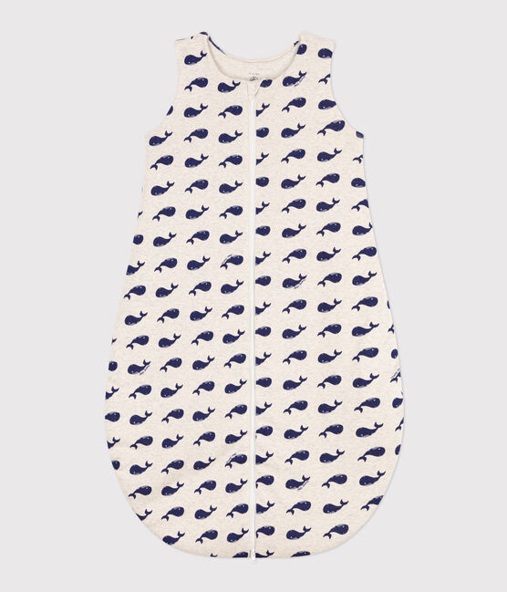 Babyschlafsack aus Baumwolle mit Walmotiv TOG-Wert 2 beige MONTELIMAR/blau MEDIEVAL