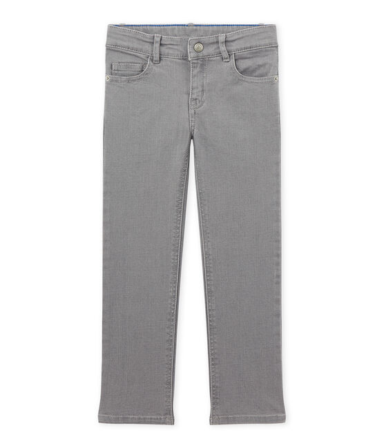 Mädchen-Röhrenhose aus Stretch-Denim grau Gris