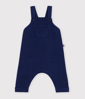 Schlichte Baby-Strickoveralls aus Wolle und Baumwolle