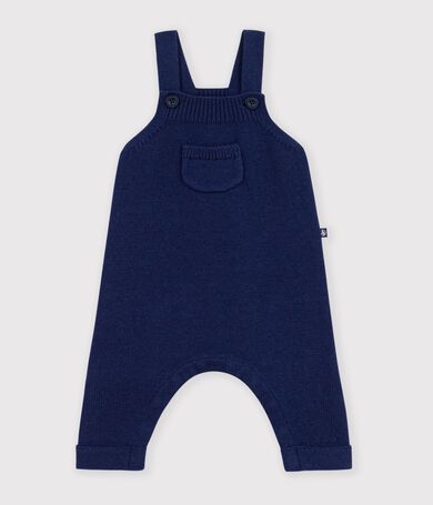 Schlichte Baby-Strickoveralls aus Wolle und Baumwolle