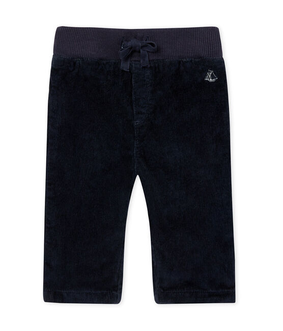 Baby Jungen Hose aus gefüttertem Stretch-Nicki blau SMOKING