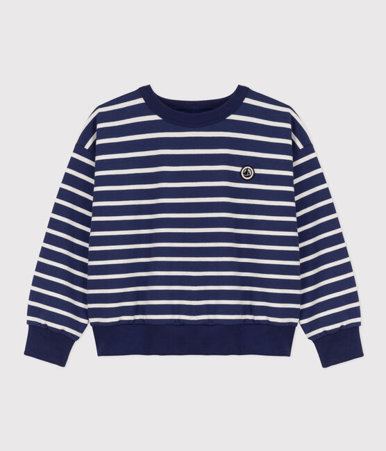 Kinder-Sweatshirt aus Molton für Mädchen und Jungen CHALOUPE/ MARSHMALLOW