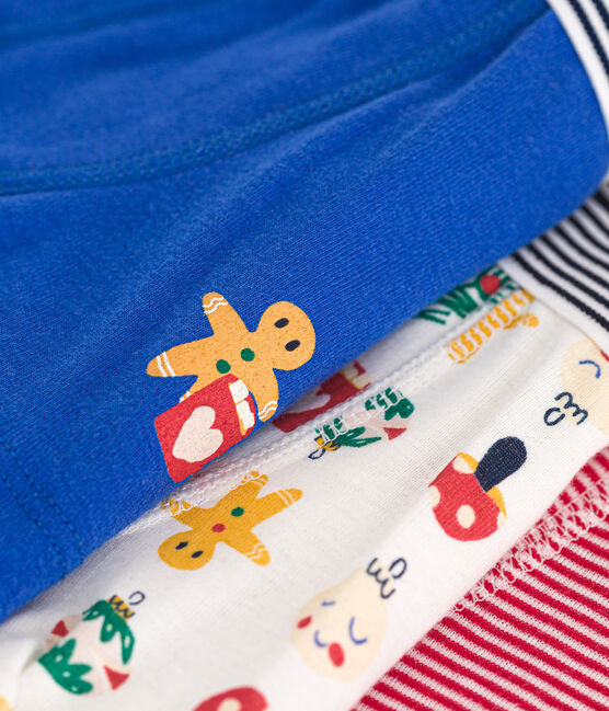 3er-Set Kinder-Boxershorts aus Baumwolle mit Weihnachts-Motiven variante 1