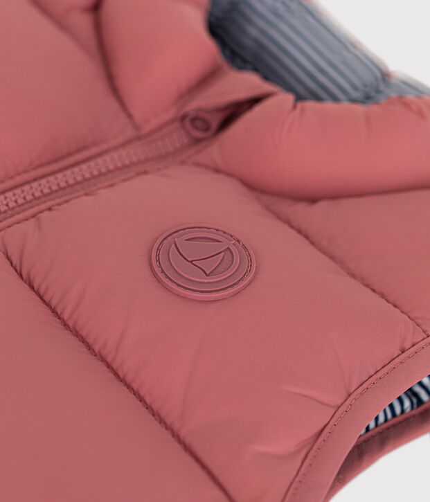 &Auml;rmellose Baby-Steppweste rosa