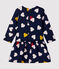 Gestepptes Baby-Kleid für Mädchen blau SMOKING/weiss MULTICO